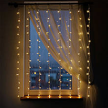 Гірлянда Штора 2х2м 80LED, 8 режимів, жовтий