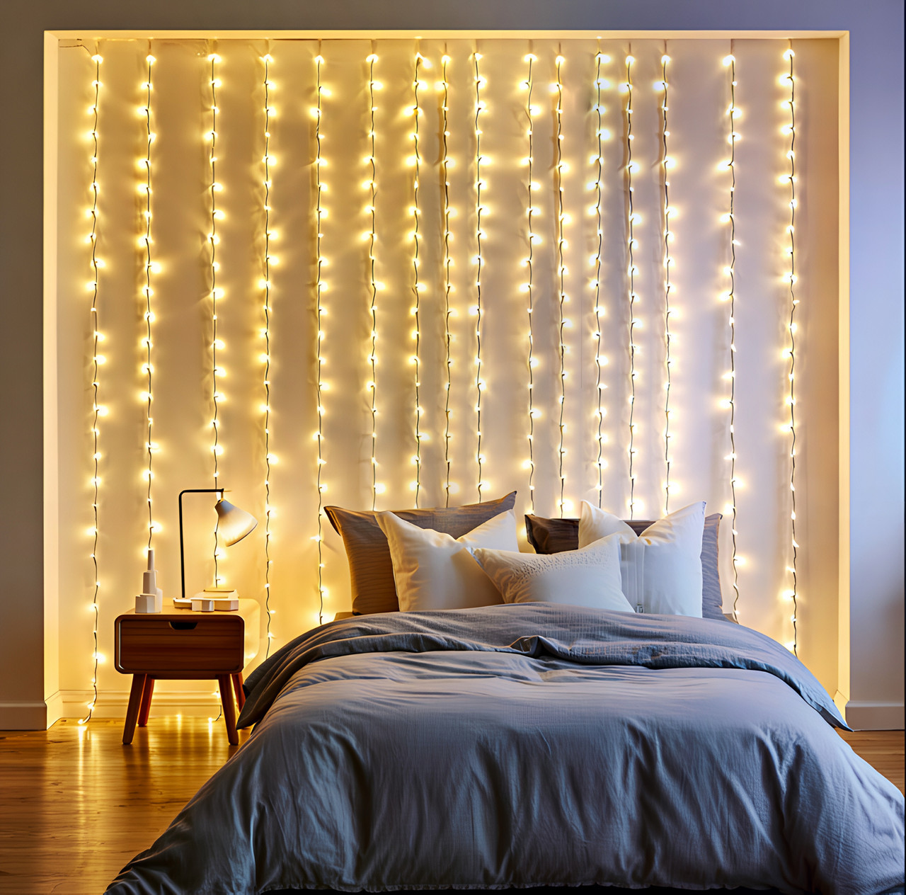 Гірлянда Штора Водоспад 3х3м 192LED, 8 режимів, жовтий