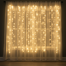 Гірлянда-штора GarlandoPro «Роса» 3×2 м, 200 LED, 8 режимів, жовта, 10 ліній, 173304Y