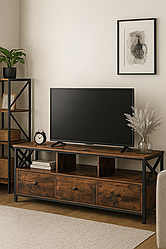 Тумба під телевізор Leobert Kamila в стилі Loft з 3 ящиками