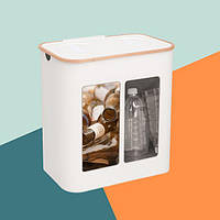 Контейнер для збору пляшок з 2 відділеннями білий, 170 л для 100 депозитних пляшок