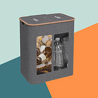 Контейнер для збору пляшок з 2 відділеннями сірий, 170 л для 100 депозитних пляшок