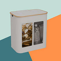 Контейнер для збору пляшок з 2 відділеннями Бежевий, 170 л для 100 депозитних пляшок