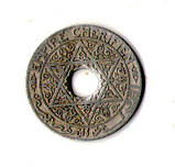 Марокко Французький протекторат 25 сантимів, 1921-1924 Мідно-нікелевий сплав, 5.2g, ø 24mm №3396, фото 2