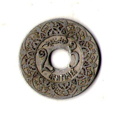 Марокко Французький протекторат 25 сантимів, 1921-1924 Мідно-нікелевий сплав, 5.2g, ø 24mm №3396, фото 1