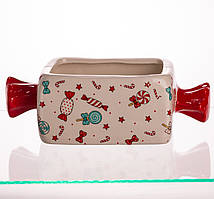 Цукерниця новорічна порцелянова 24×11.5×8 (см) CR-1-22