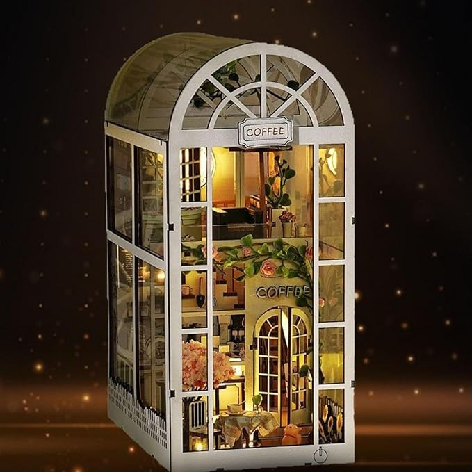 Бук Нук Сонячна кавова теплиця DIY Book Nook Sunshine Coffee Greenhouse Інтерьерний конструктор YM-07, фото 1