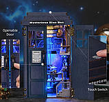 Бук Нук Таємнича Синя Скринька DIY Book Nook Mysterious Blue Box TARDIS Diorama CH-08, фото 3