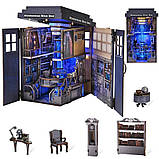Бук Нук Таємнича Синя Скринька DIY Book Nook Mysterious Blue Box TARDIS Diorama CH-08, фото 7