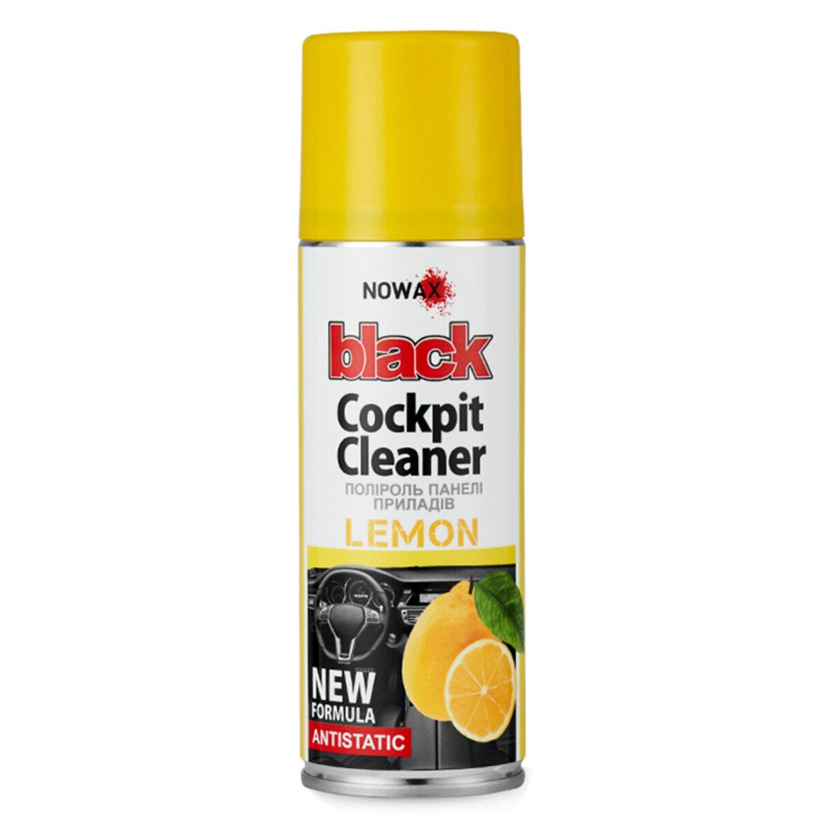 Поліроль для панелі приладів Nowax Cockpit Cleaner Spray Лимон, 200мл, фото 1