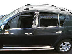 Молдинг дверних стійок (нерж.) для Dacia Sandero 2013-2020 рр