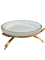 Керамічна страва 1570B для сервірування з декоративною підставкою 20 см