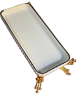 Керамічна страва 1566G для сервірування з декоративною підставкою 25х10 см