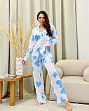 Піжама жіноча Модельєр 8194 42 Біло-блакитний (11871), фото 2