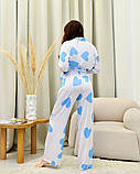 Піжама жіноча Модельєр 8194 42 Біло-блакитний (11871), фото 3