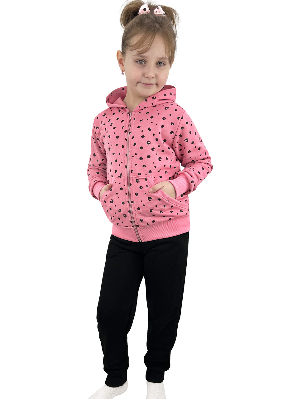 Костюм для дівчинки Модельер 31703 38 Чорно-рожевий (17907), фото 1