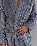 Халат чоловічий Модельер 25976 48-50 Сірий (15139), фото 3