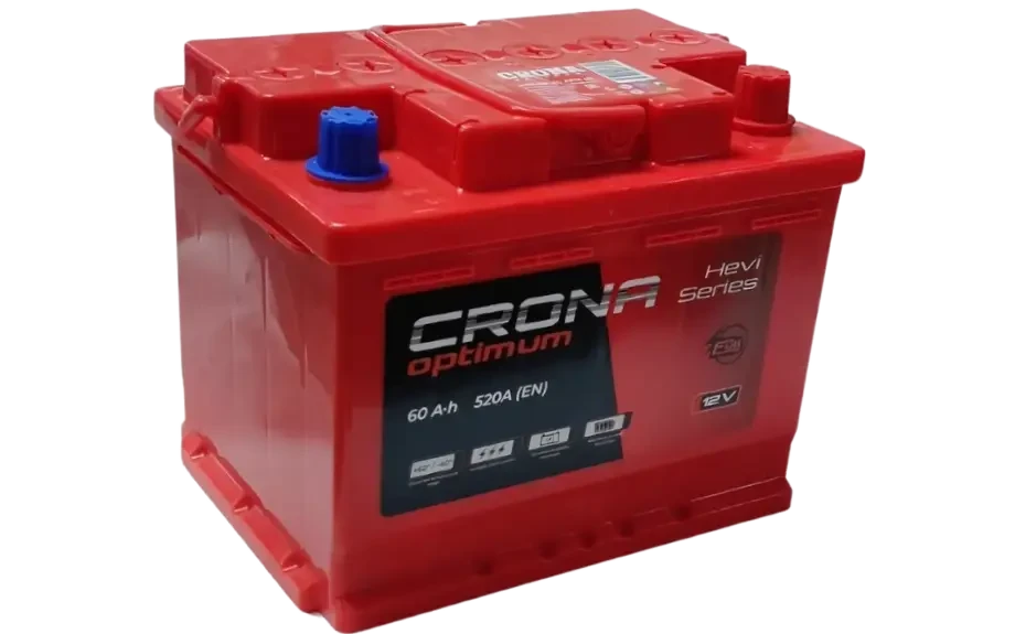 Акумулятор автомобільний 60Ah CRONA (червоний) (+/-) EN520  (14 кг) 242x175x190, фото 1