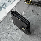 Шкіряний гаманець (портмоне) Comfort Black унісекс Crazy Horse з монетницею, фото 8