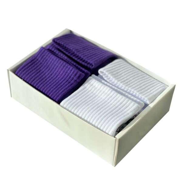 Чоловічі шкарпетки 1and1 36520 41-45 Фіолетово-білий 2 пари (36521), фото 1