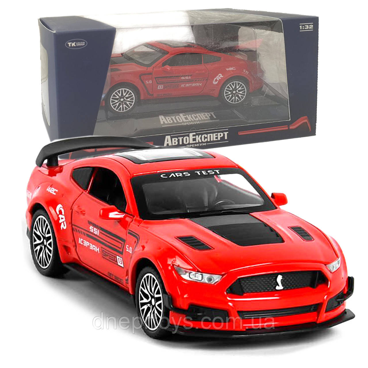 Машинка металева Ford Mustang Shelby GT500 "AutoExpert Elite" Форд Мустанг шелбі GT500 червоний 16*6*5 см (GT-1712), фото 1