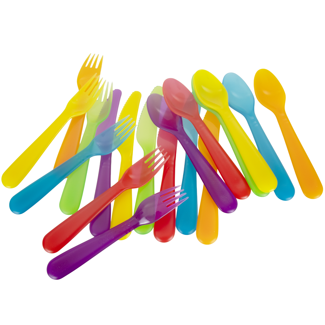 Набір пластикових столових приборів Ernesto кольорові 18 предметів HG00351C