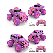 Монстр трак на радіоуправлінні "CANDY MONSTER PICKUP" | Машинка на пульті рожева | Джип на радіокеруванні для дівчинки, фото 7