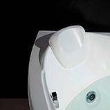 Гідромасажна ванна Golston G-L233 150х150х68 см кутова напівкруга джакузі с сидінням, фото 3