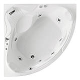 Гідромасажна ванна Golston G-L233 150х150х68 см кутова напівкруга джакузі с сидінням, фото 4