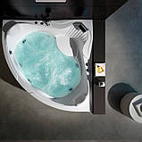 Гідромасажна ванна Golston G-L233 150х150х68 см кутова напівкруга джакузі с сидінням, фото 5