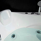 Гідромасажна ванна Golston G-L233 150х150х68 см кутова напівкруга джакузі с сидінням, фото 6