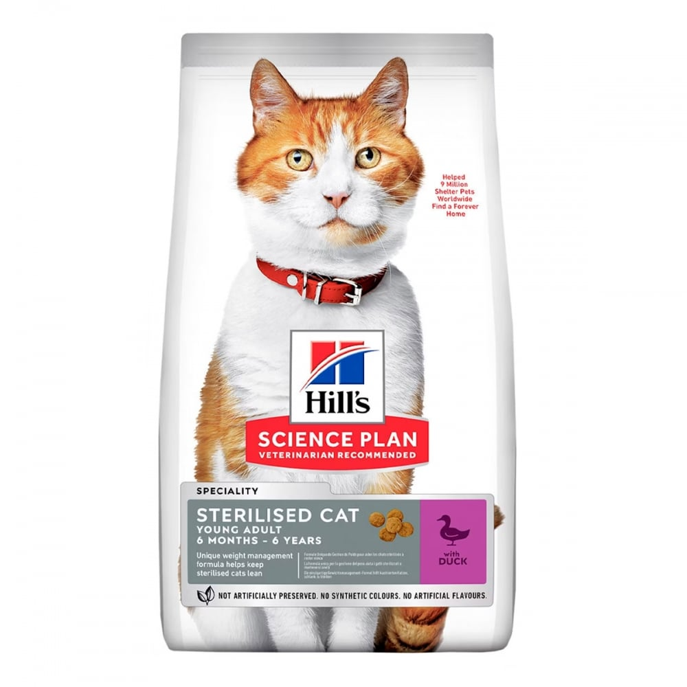 Сухий корм Hill's SP Adult Sterilised Cat Duck для стерилізованих котів з качкою, 0,3 кг, фото 1