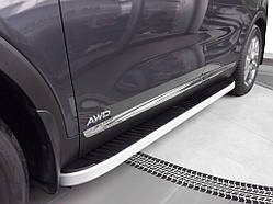 Бокові пороги Tayga Grey (2 шт., алюміній) 2013-2016 для Kia Sorento II XM рр