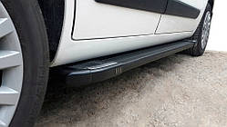 Бокові пороги Мосту Блек (2 шт, алюмін. профілю.) для Peugeot Bipper 2008-2017 рр