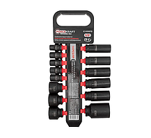 Набір головок ударних комбінований 1/2", 14 пр. (6-гр.) (10-36 мм) FORCEKRAFT FK-4149MPB