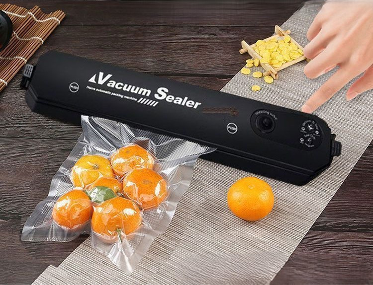 Вакуумний пакувальник харчових продуктів побутовий електричний 90W + 10 пакетів