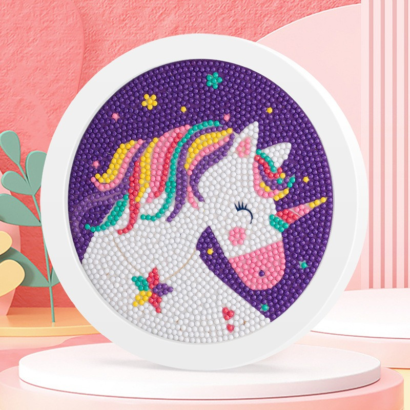 Алмазна мозаїка для дітей від 6 років, 16,5*16,5 см, Єдиноріг No 8