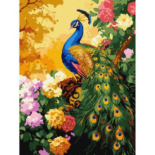 Картина за номерами "Павич у квітах" 30x40 см [tsi280597-TSI], фото 1