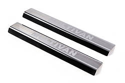 Накладки на пороги VIP (2 шт, сталь) для Volkswagen T5 Multivan 2003-2010 рр