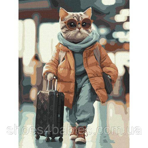 Картина по номерам "Стильный пассажир" 30х40 см