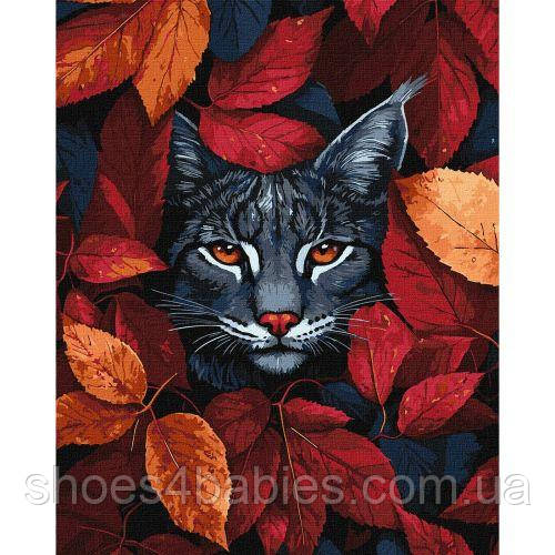 Картина по номерам "Осенняя рысь" 40x50 см