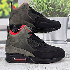 Кросівки зимові підліткові для хлопчика Jomix сірі з чорним на хутрі 7033