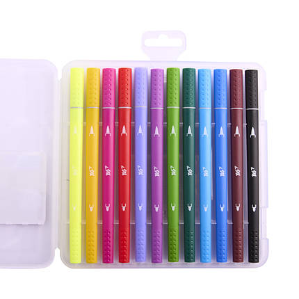 Фломастери двосторонні для малювання YES Minecraft 650574 12 кольорів ID 5087565, фото 2