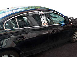 Накладки на стійки (нерж) для Renault Fluence 2009-2016 рр