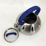 Чайник зі свистком з важким дном Unique UN-5303 3 л, Чайник газовий 3 літри з одинарним дном UI-12, фото 4