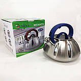 Чайник зі свистком з важким дном Unique UN-5303 3 л, Чайник газовий 3 літри з одинарним дном UI-12, фото 6