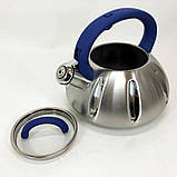 Чайник зі свистком з важким дном Unique UN-5303 3 л, Чайник газовий 3 літри з одинарним дном UI-12, фото 8