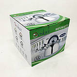 Звичайний чайник на газову плиту Unique, Чайник зі свистком для електроплити Кухонний газовий NM-26, фото 5