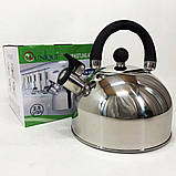 Кухонний чайник зі свистком на плиту Unique UN-5302, Хороший чайник для газової плити WQ-74, фото 7