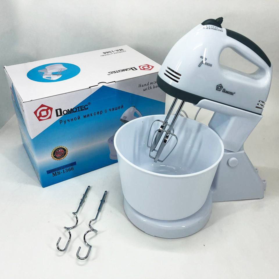 Міксер електричний побутовий Domotec, Ручний міксер-мішалка, Міксер для крему для обличчя CQ-23, фото 1